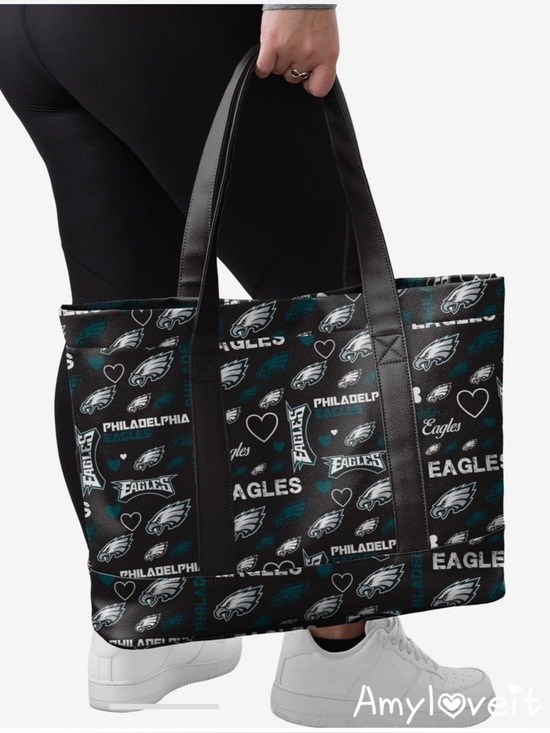 Foco Handbags - Philadelphia Eagles Logo Love Tote Bag #88